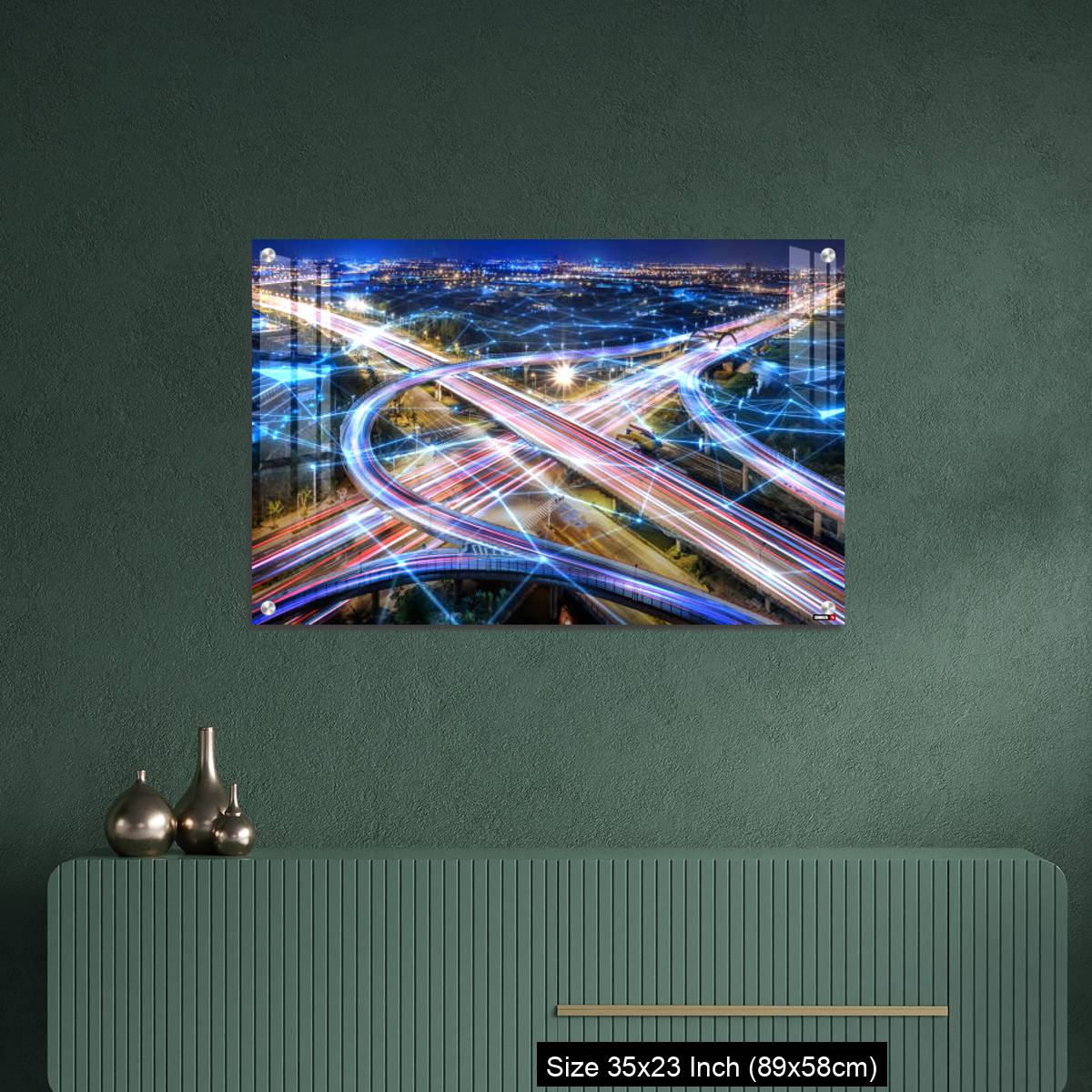 OMGs Acrylic Wall Decor – Rush hour fast car moving night city - Image 9