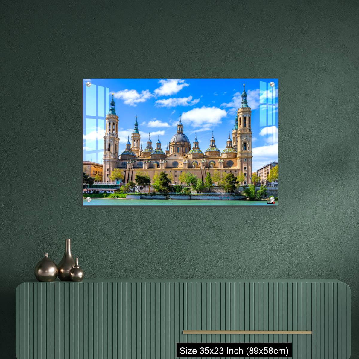 OMGs Acrylic Wall Decor – The Basilica of Our Lady of the Pillar seen from the Ebro river - Image 9
