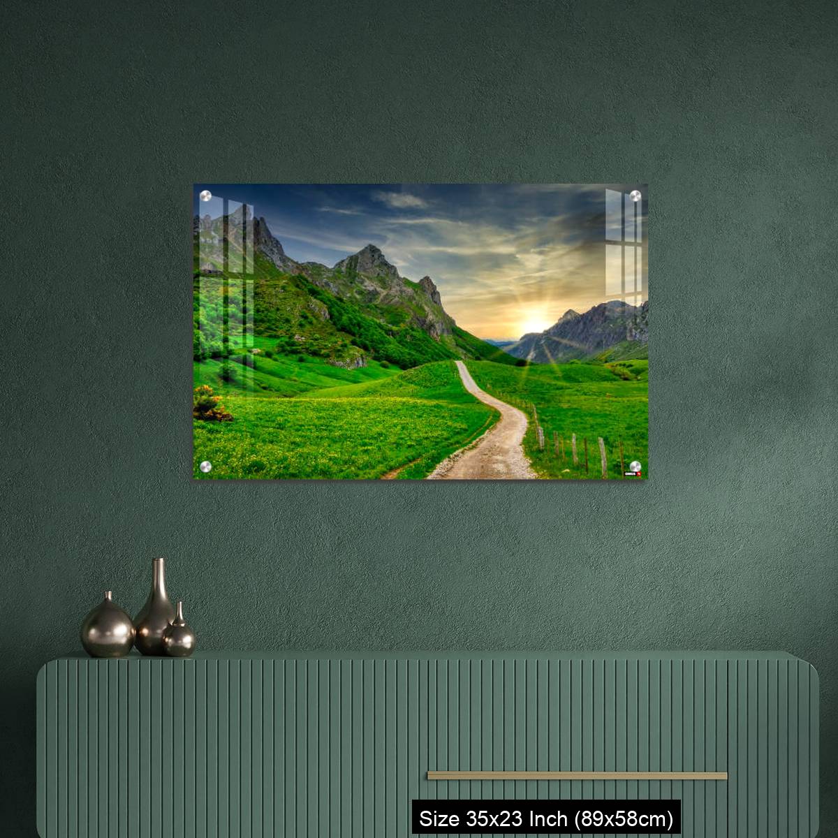 OMGs Acrylic Wall Decor – Track and mountains in Valle del Lago, Somiedo Nature Park, Asturias, Spain - Image 9