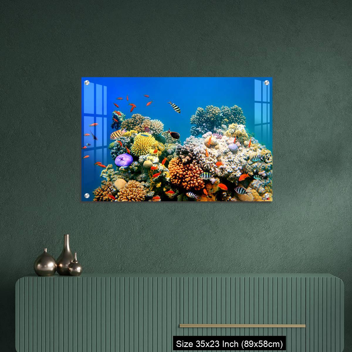 OMGs Acrylic Wall Decor – Tropical Fish on a coral reef - Image 9