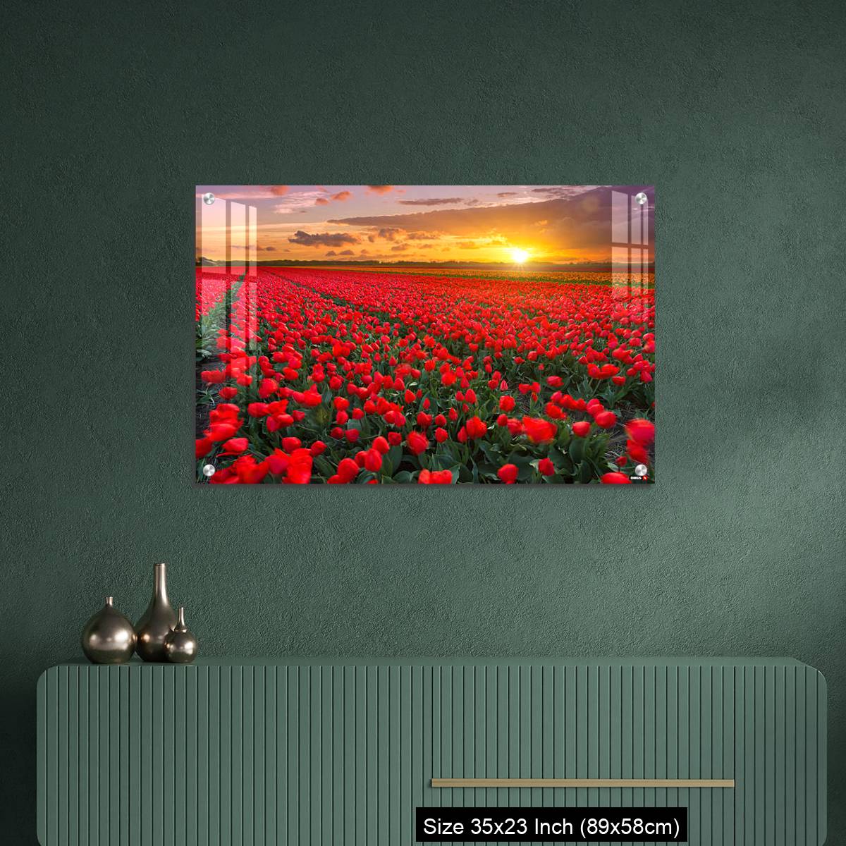 OMGs Acrylic Wall Decor – Tulip fields at sunset in the Netherlands - Image 9