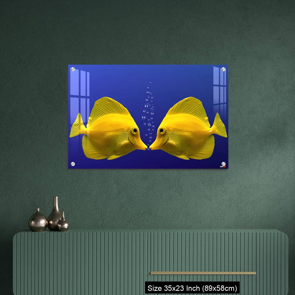 OMGs Acrylic Wall Decor – Two yellow tangs, face to face - Image 9