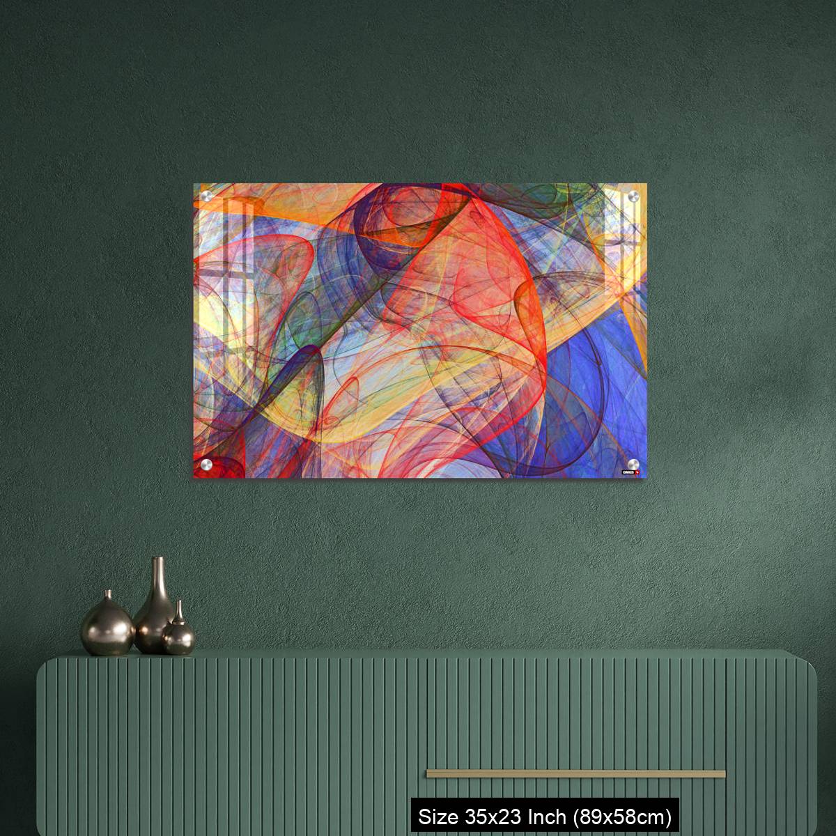 OMGs Acrylic Wall Decor – abstract painting background of colorful fluttering veils - Image 9