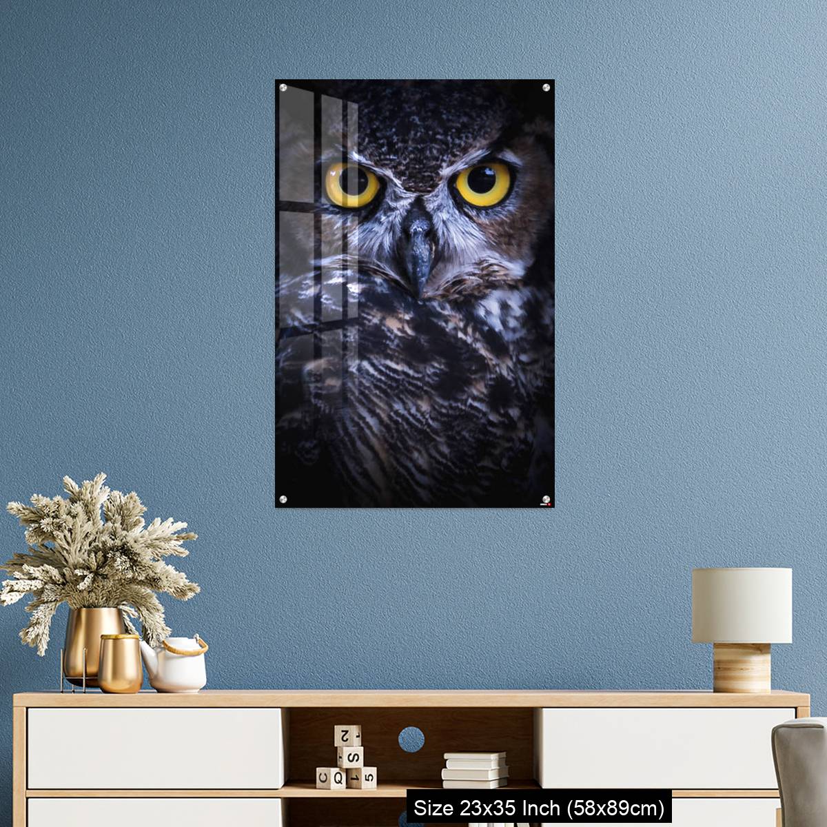 OMGs Acrylic Wall Decor – Intense Eye Contact from a Great-Horned Owl - Image 10