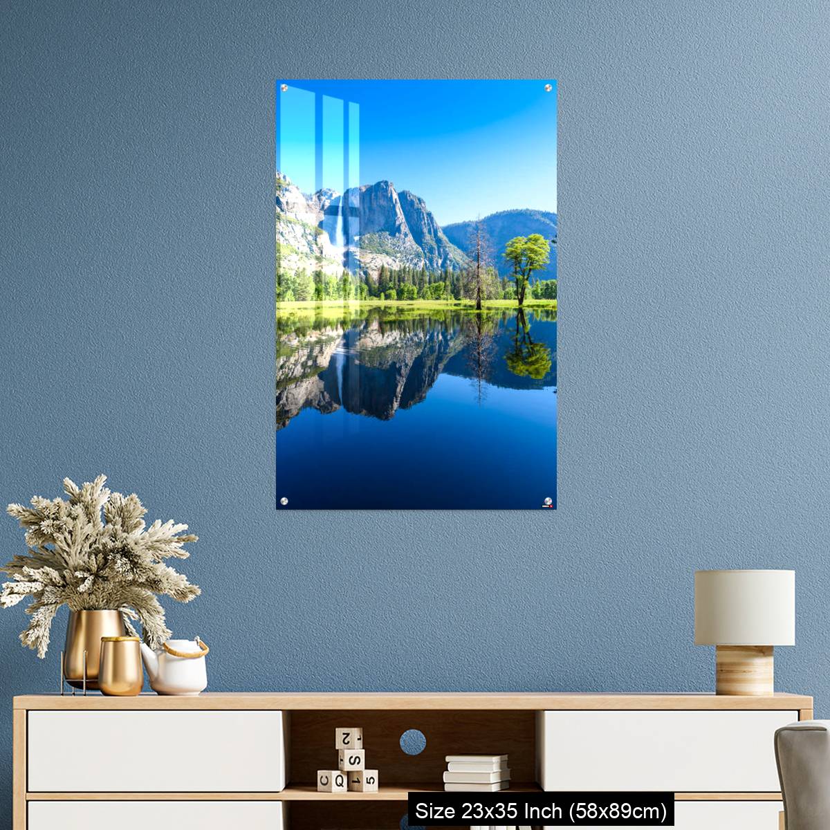 OMGs Acrylic Wall Decor – Reflection in Merced River of Yosemite waterfalls and beautiful mountain California, USA - Image 10