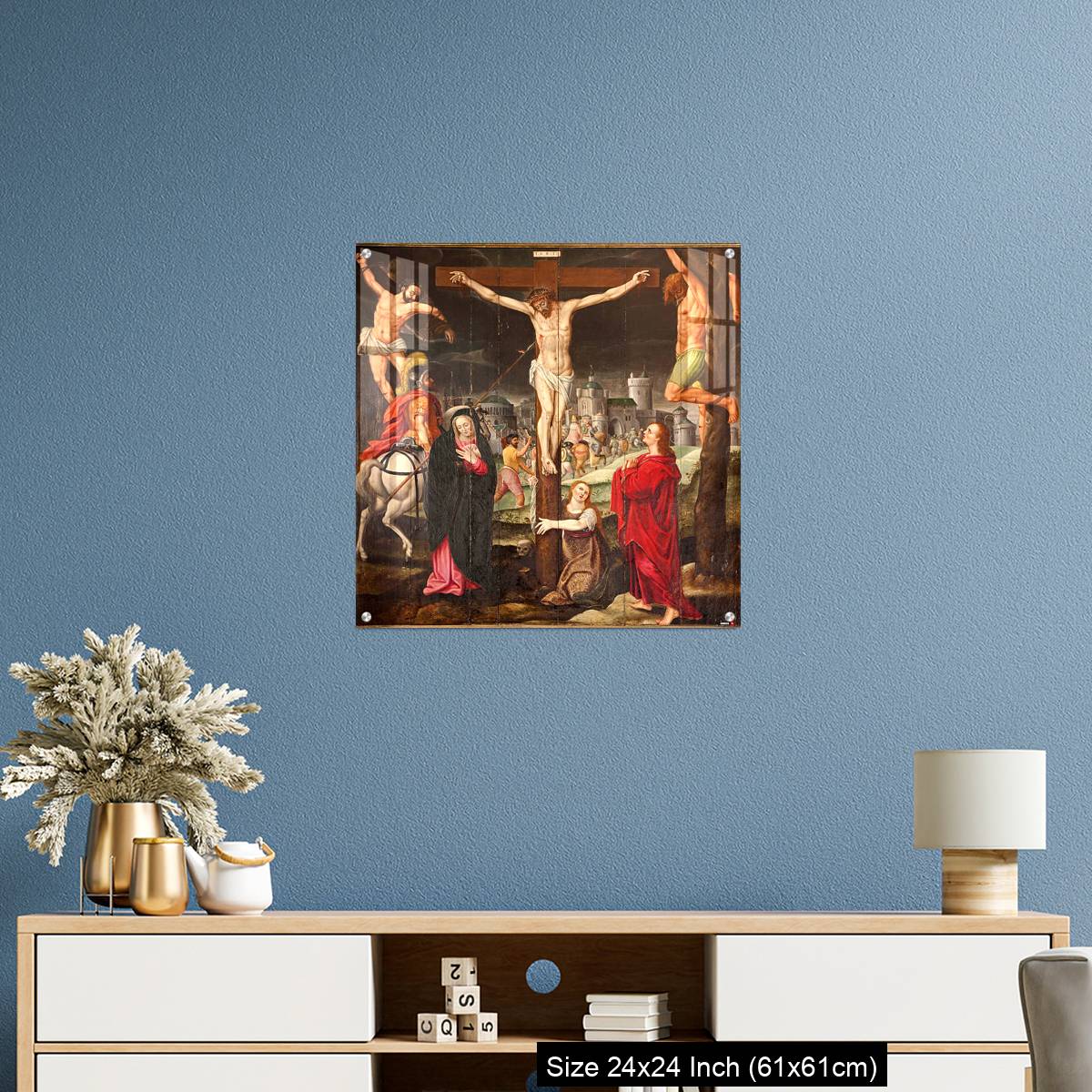 OMGs Acrylic Wall Decor – Ghent - Crucifixion paint on the wood - Image 10