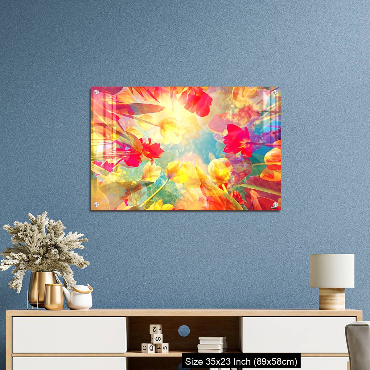OMGs Acrylic Wall Decor – Abstract colored background with beautiful flowers, tulips and soft hues - Image 10