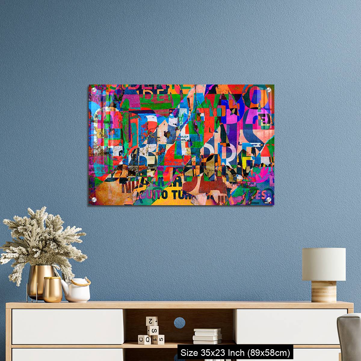 OMGs Acrylic Wall Decor – Background digital collage or typography design wallpaper texture - Image 10