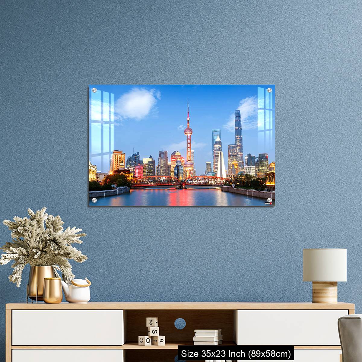 OMGs Acrylic Wall Decor – Beautiful modern city at night in Shanghai, China - Image 10