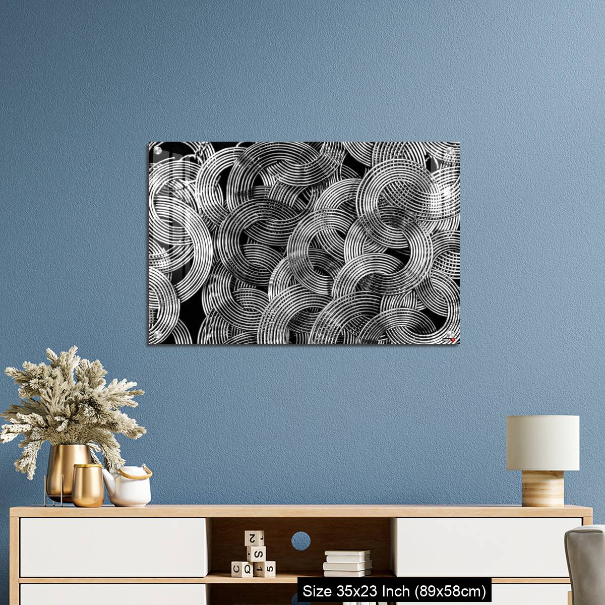 OMGs Acrylic Wall Decor – Beautiful photo of Necklace with Interlocked concentric circles - Image 10