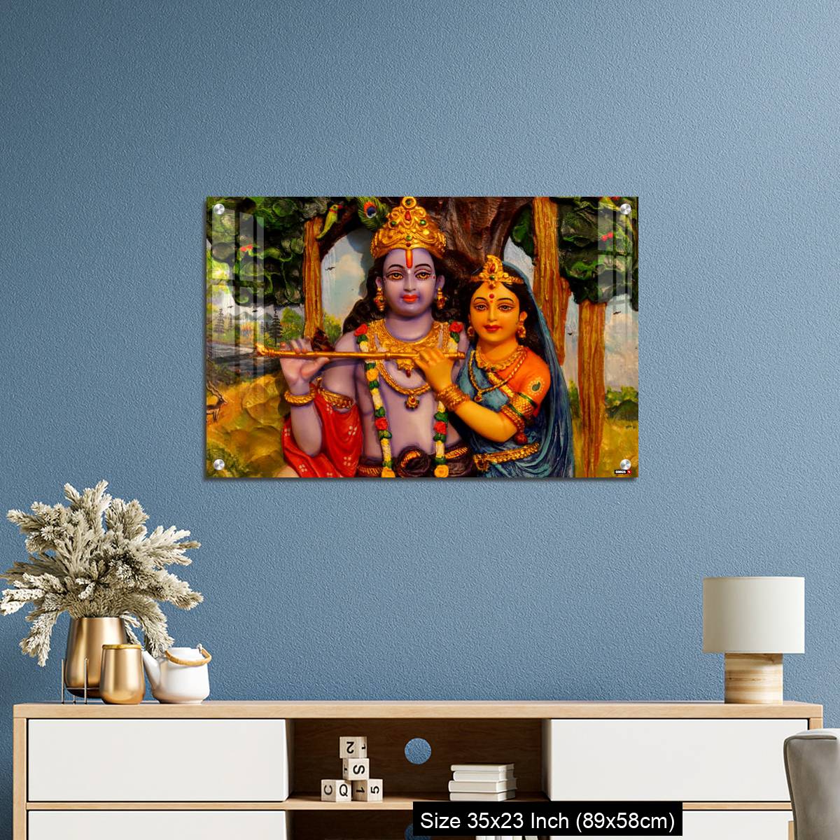 OMGs Acrylic Wall Decor – Krishna and Radha - Image 10