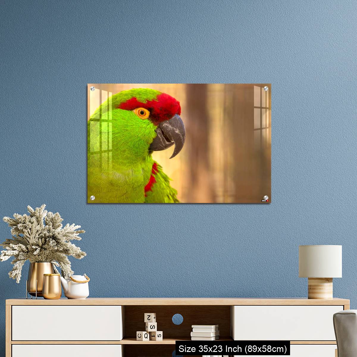 OMGs Acrylic Wall Decor – Close-up portrait of a thick billed parrot - Image 10