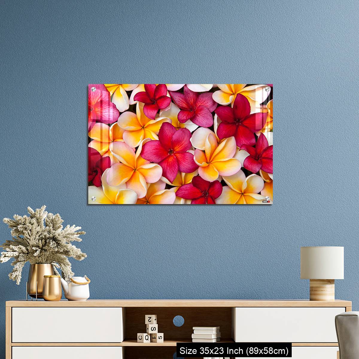 OMGs Acrylic Wall Decor – Colorful Pulmeria (or Frangipani) flowers - Image 10