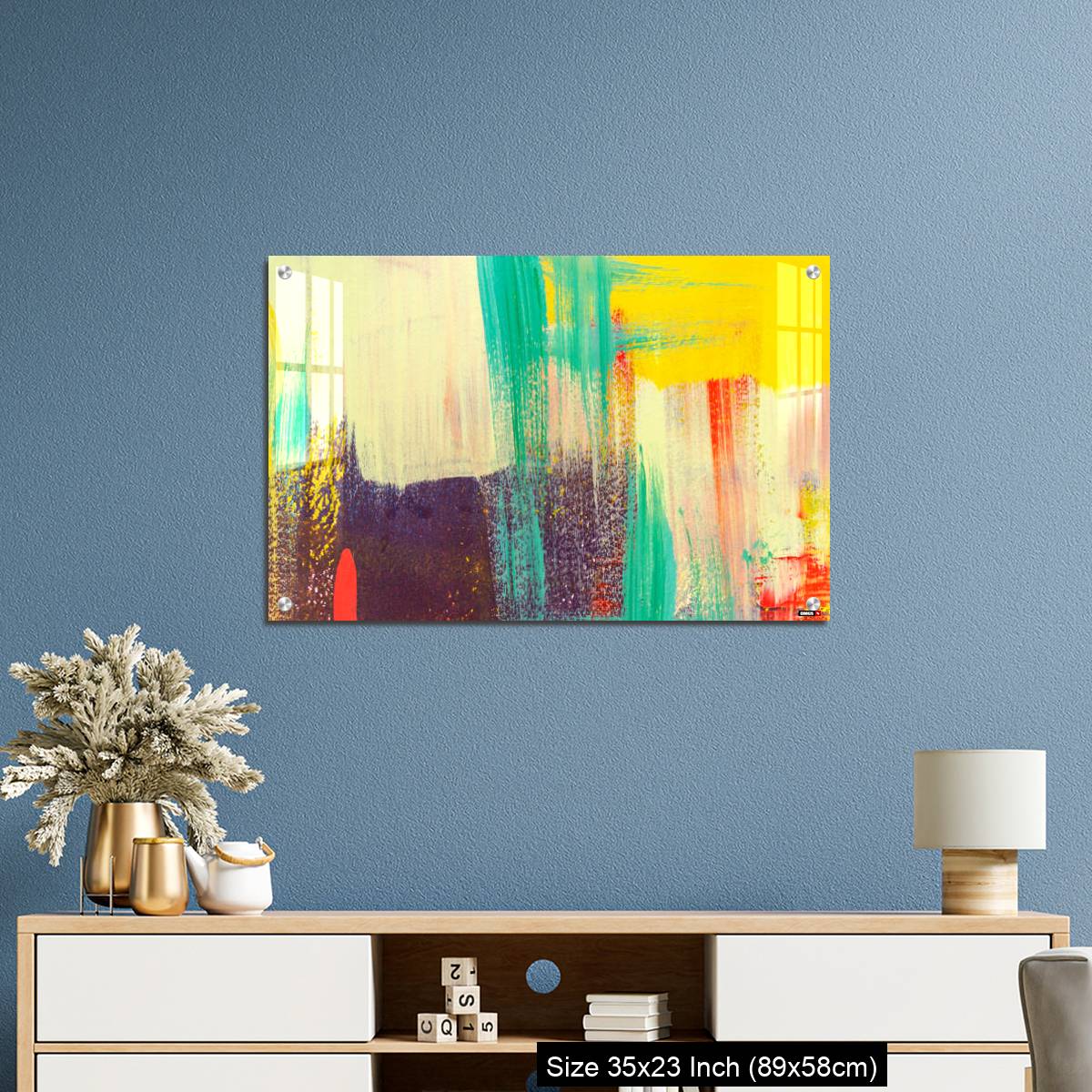 OMGs Acrylic Wall Decor – Colorful painted on concrete wall. Abstract background. - Image 10