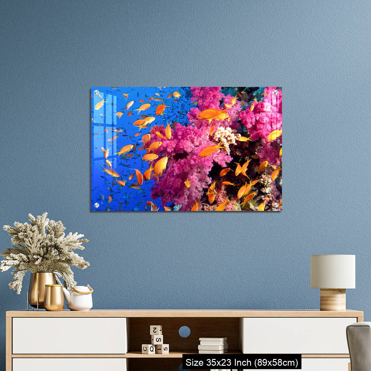 OMGs Acrylic Wall Decor – Colorful underwater picture of a coral reef, with goldfish - Image 10