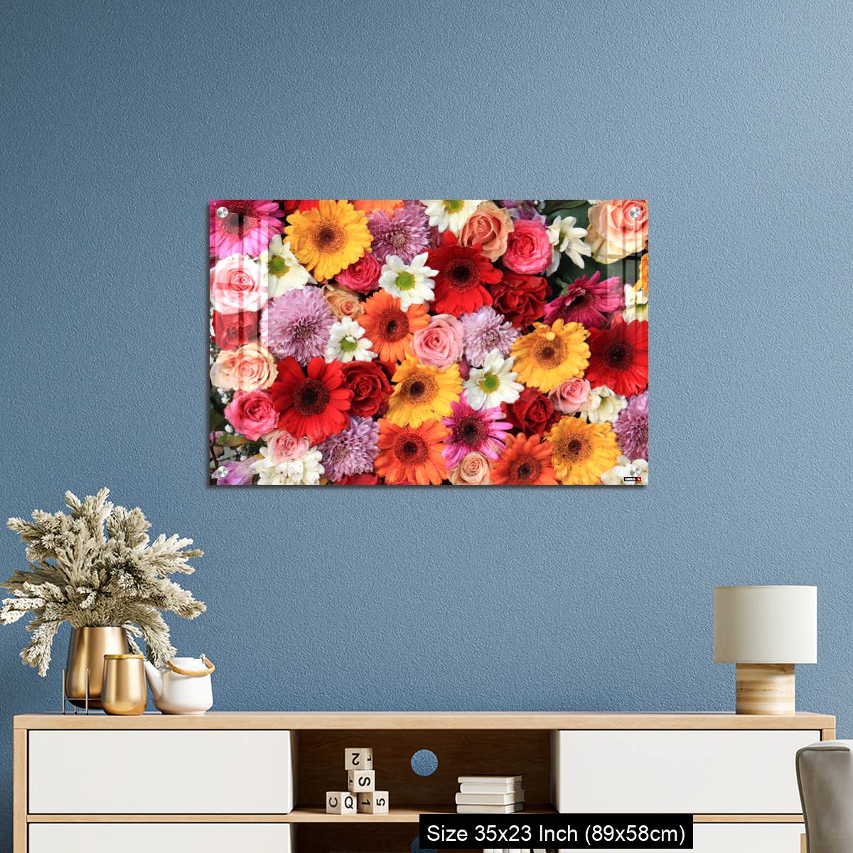 OMGs Acrylic Wall Decor – Colorful wedding flower arrangement - Image 10