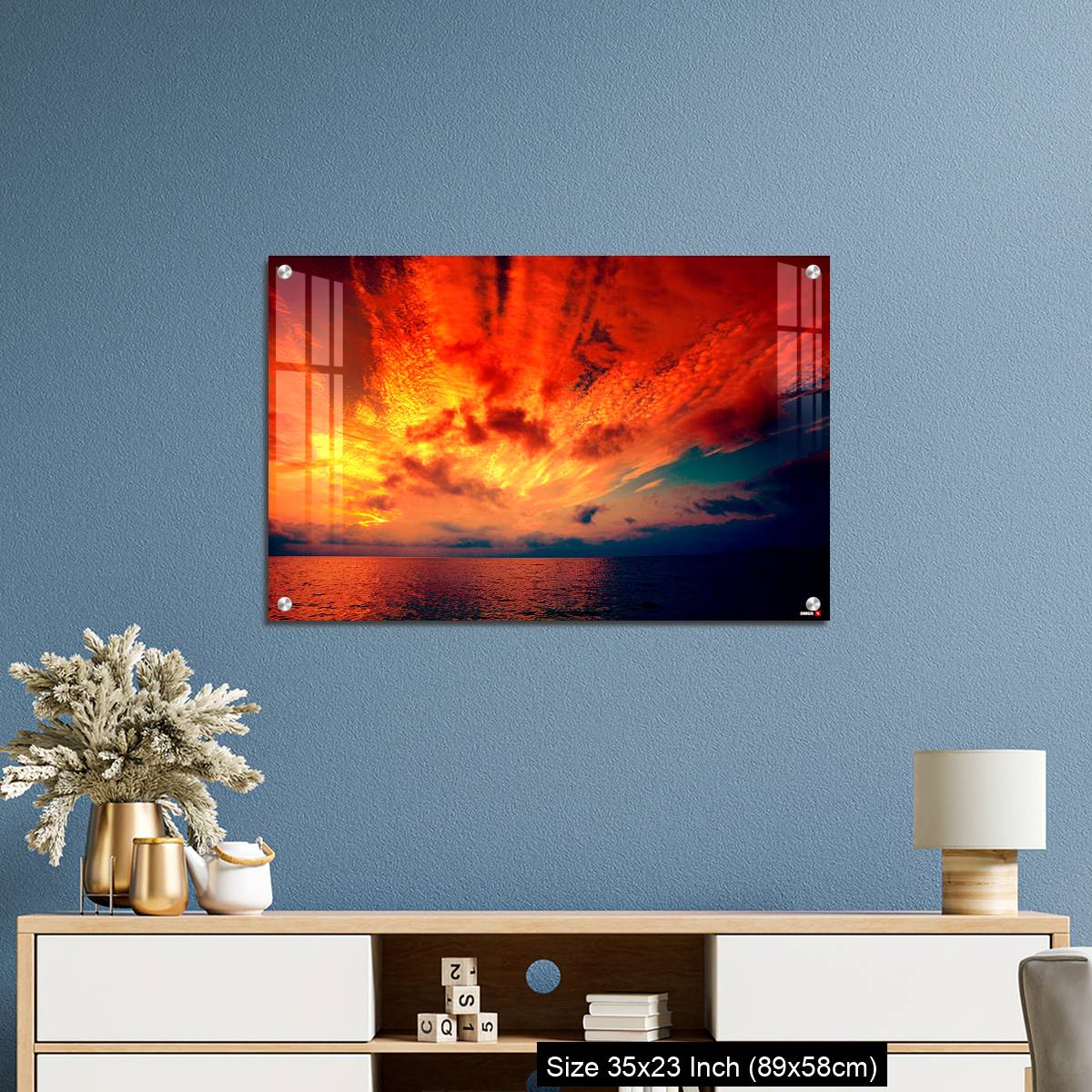 OMGs Acrylic Wall Decor – Early morning, burned sunrise over sea - Image 10