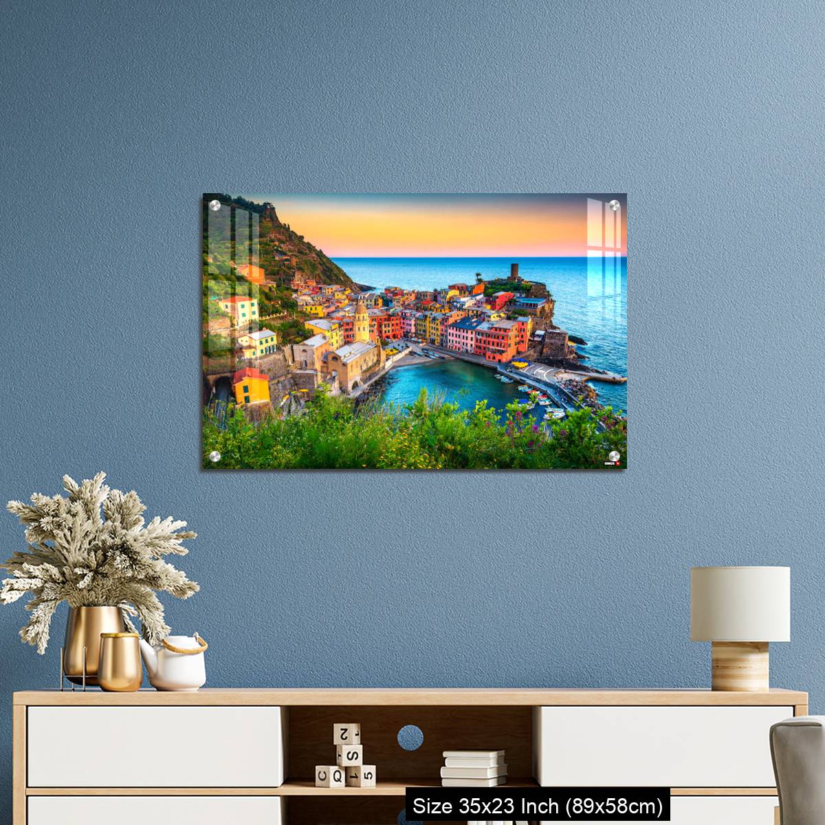 OMGs Acrylic Wall Decor – Famous touristic town of Liguria with beaches and colorful houses - Image 10