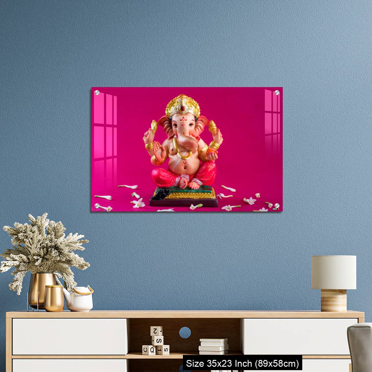 OMGs Acrylic Wall Decor – Ganesha Idol on pink background. - Image 10