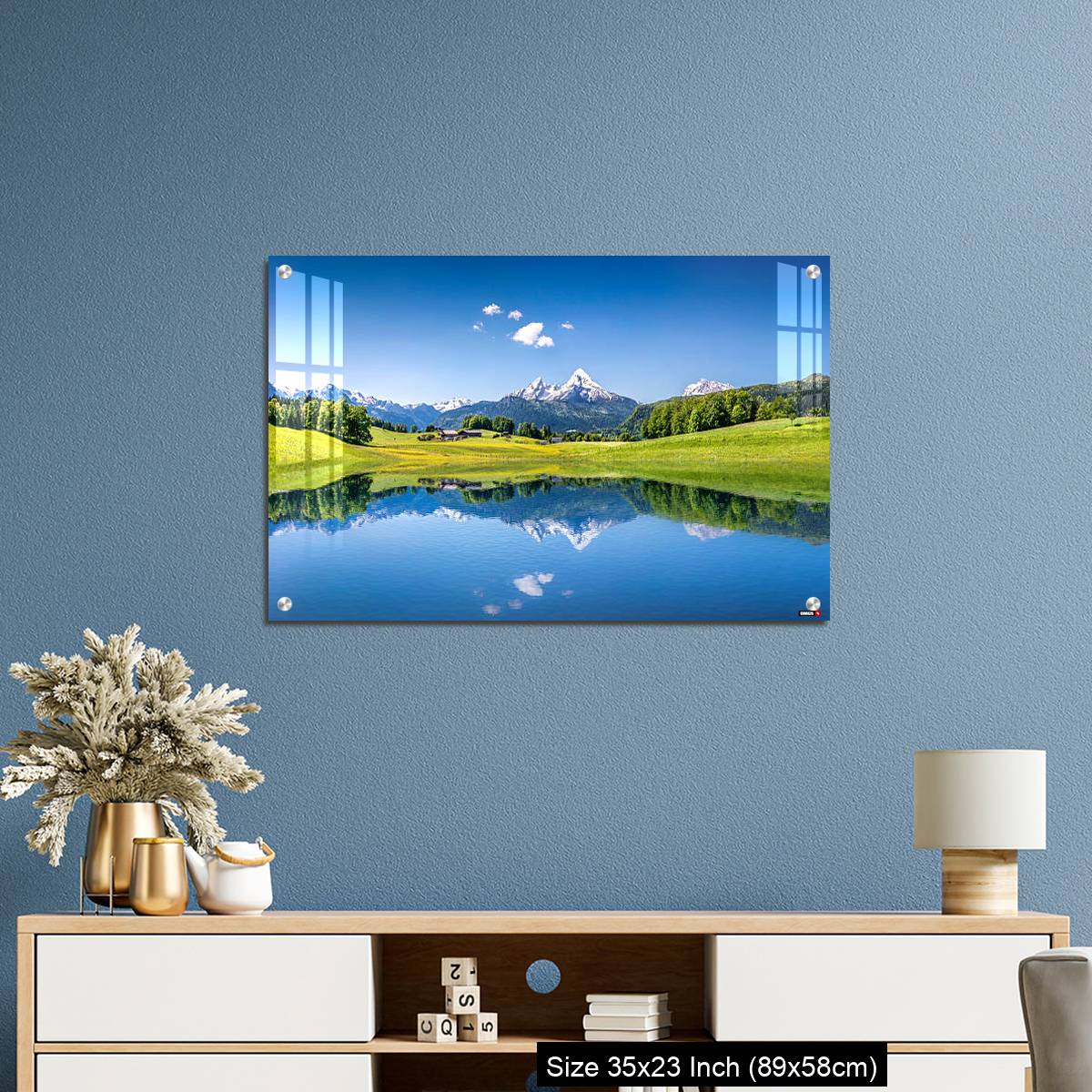 OMGs Acrylic Wall Decor – Idyllic summer landscape with mountain lake in the Alps - Image 10