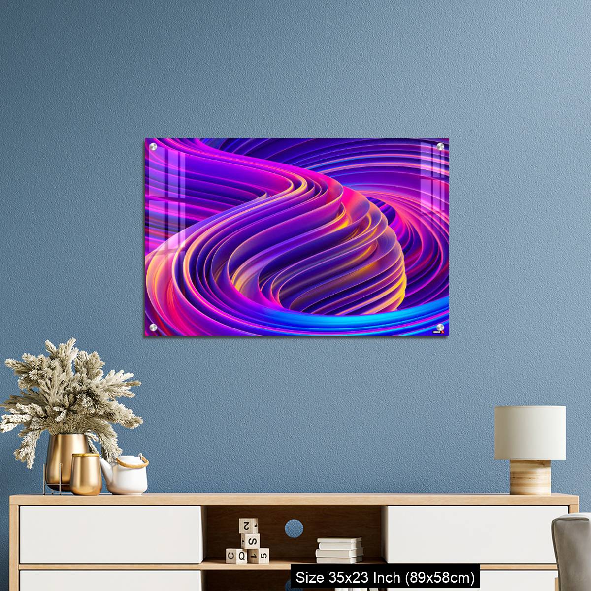 OMGs Acrylic Wall Decor – Liquid shapes abstract holographic 3D wavy background - Image 10
