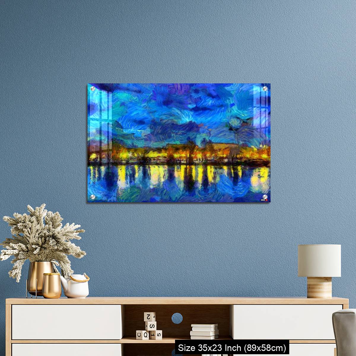 OMGs Acrylic Wall Decor – Oil painting - cityscape. Modern digital art, impressionism technique - Image 10