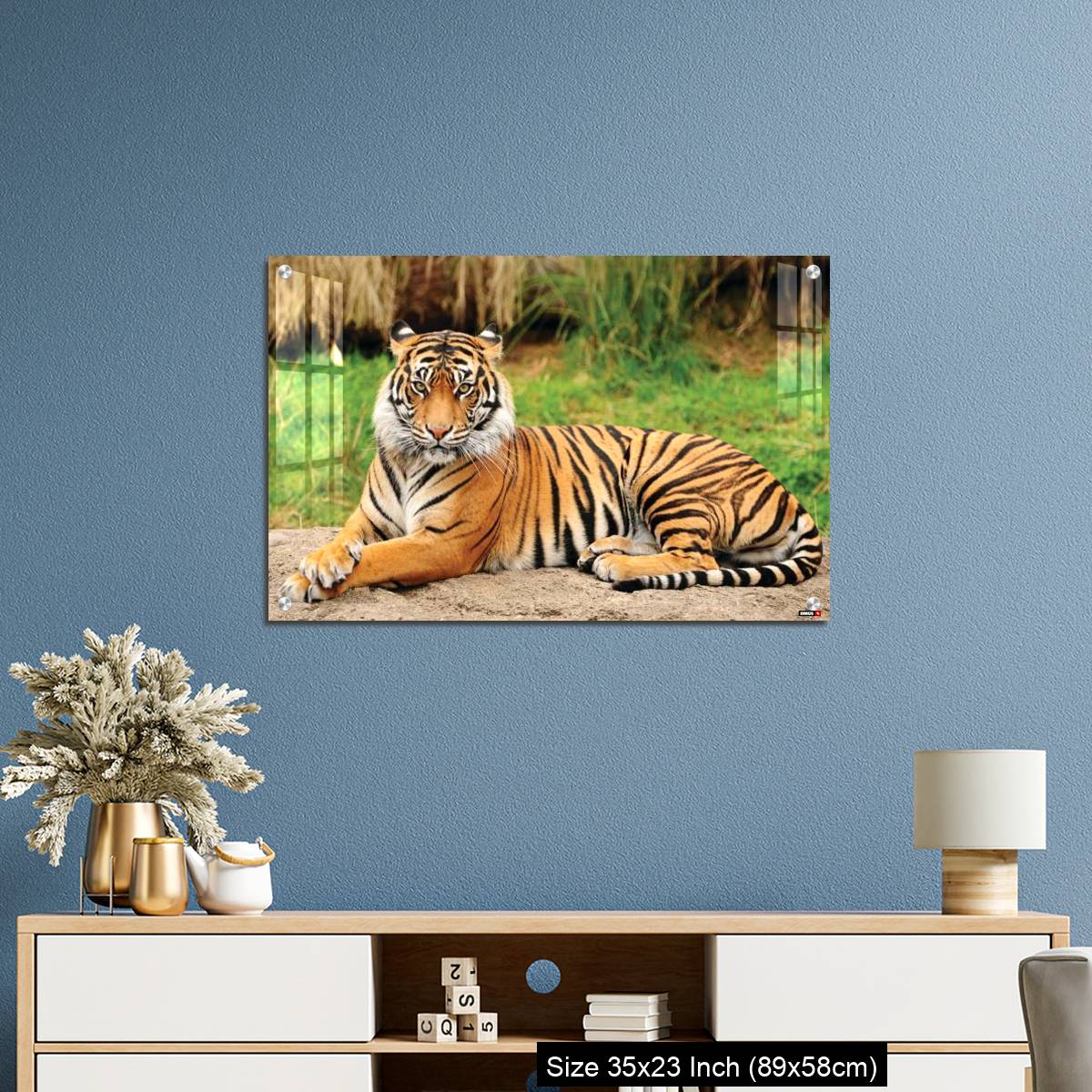 OMGs Acrylic Wall Decor – Royal Bengal Tiger alert and Staring at the Camera - Image 10