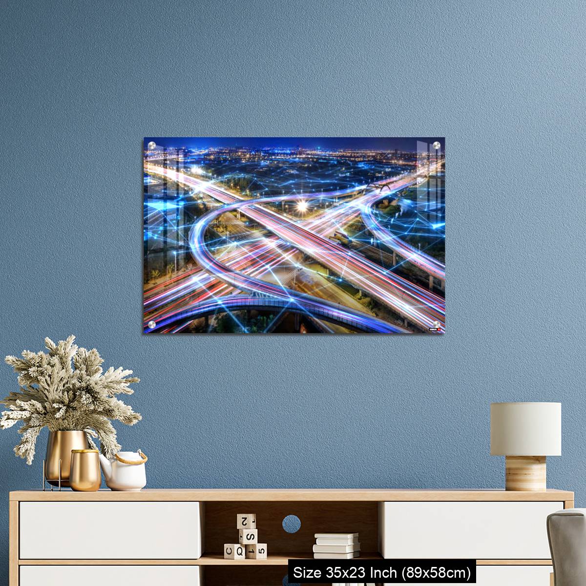 OMGs Acrylic Wall Decor – Rush hour fast car moving night city - Image 10