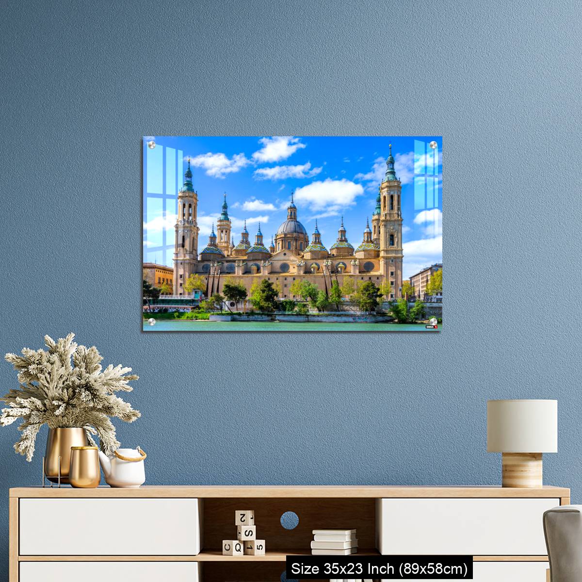 OMGs Acrylic Wall Decor – The Basilica of Our Lady of the Pillar seen from the Ebro river - Image 10