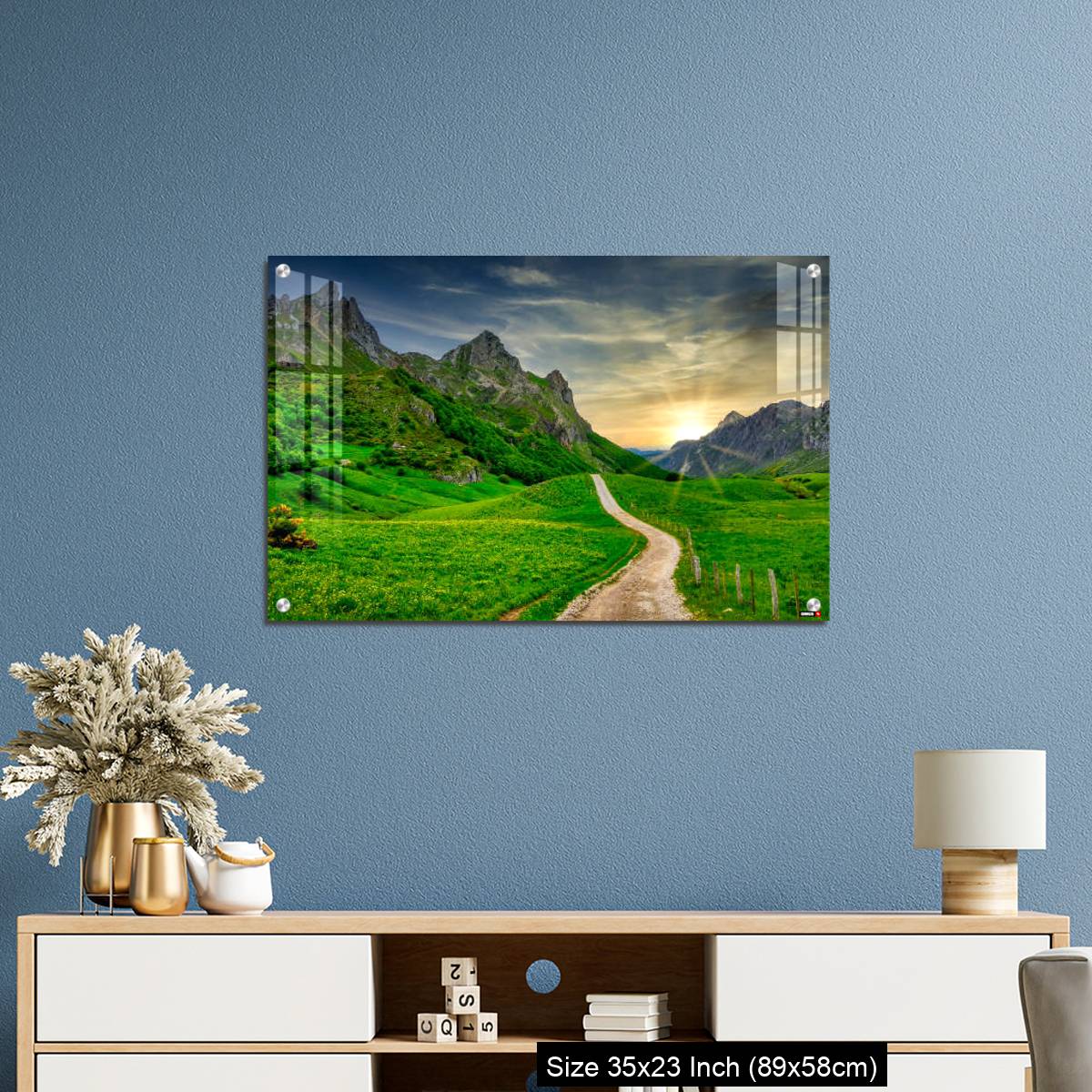 OMGs Acrylic Wall Decor – Track and mountains in Valle del Lago, Somiedo Nature Park, Asturias, Spain - Image 10