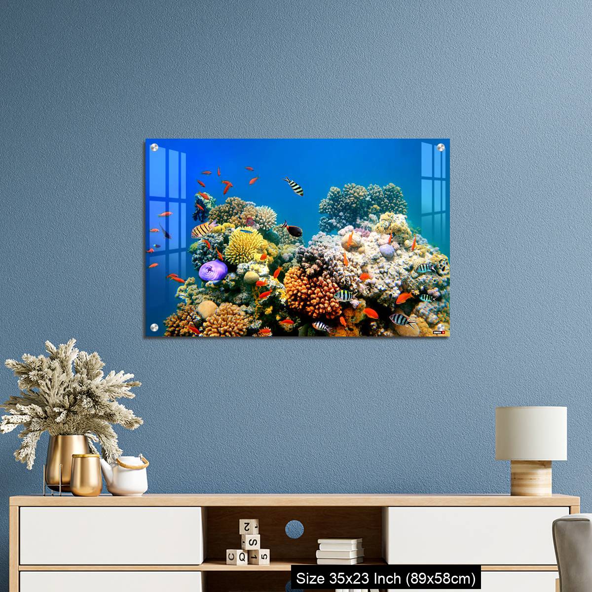 OMGs Acrylic Wall Decor – Tropical Fish on a coral reef - Image 10