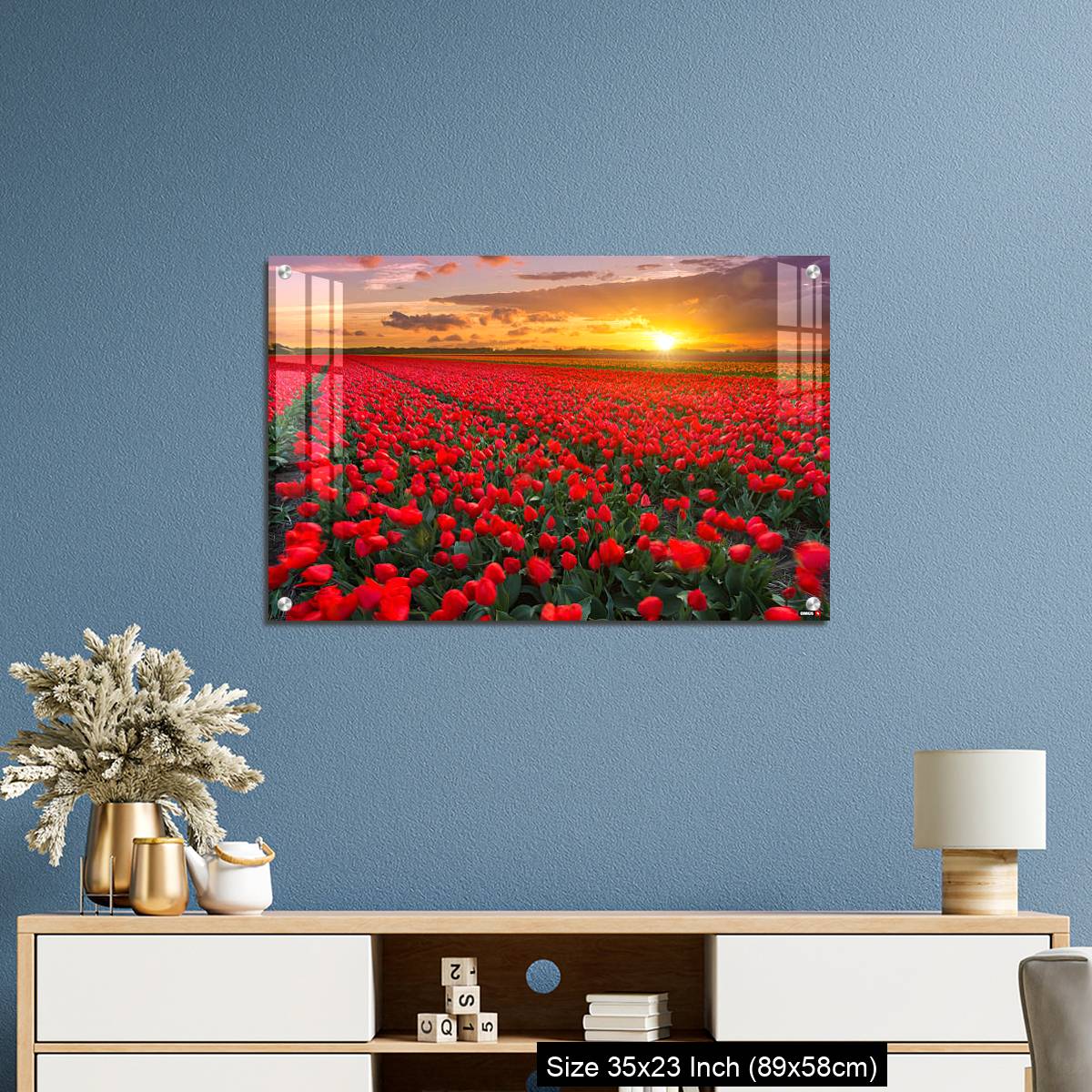 OMGs Acrylic Wall Decor – Tulip fields at sunset in the Netherlands - Image 10