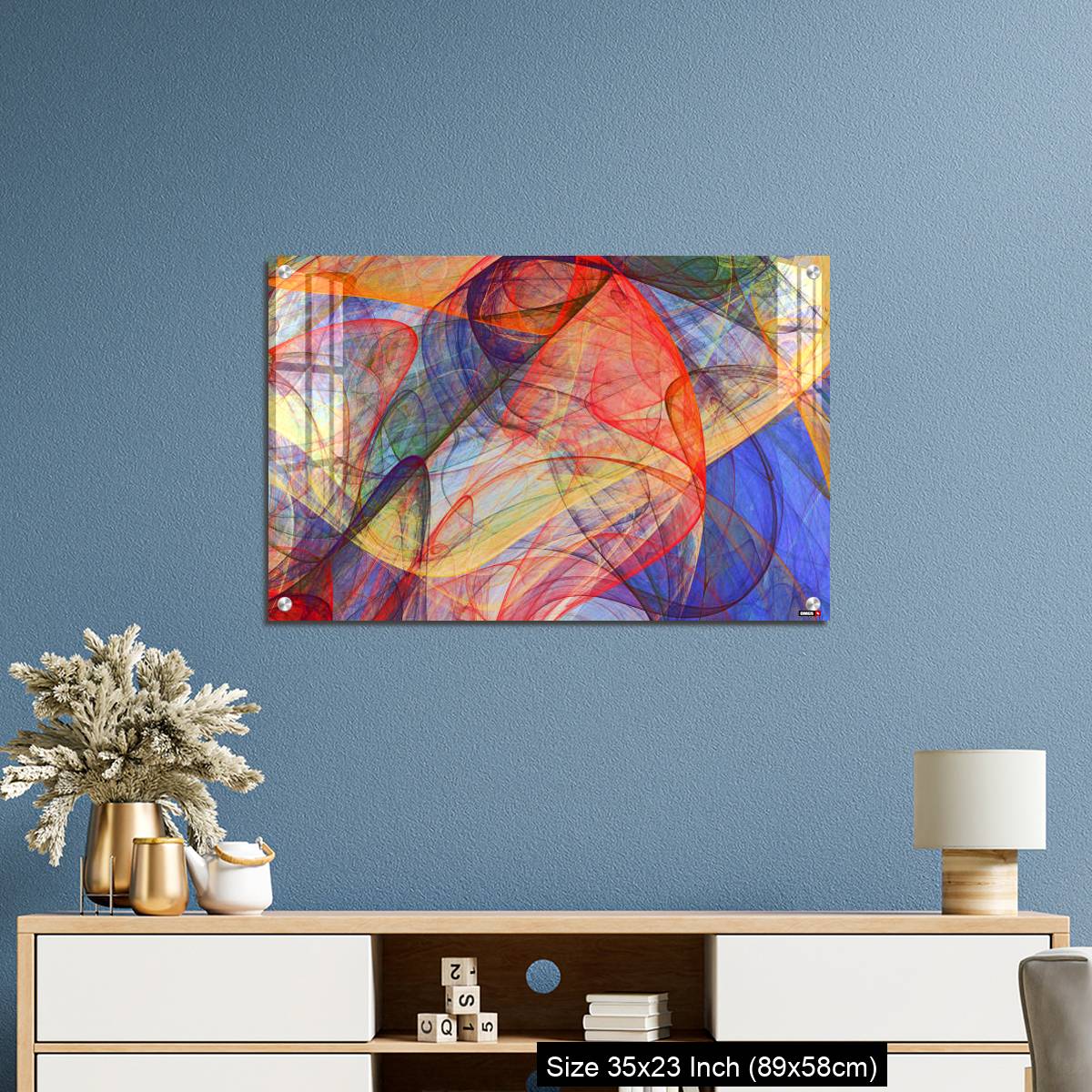 OMGs Acrylic Wall Decor – abstract painting background of colorful fluttering veils - Image 10