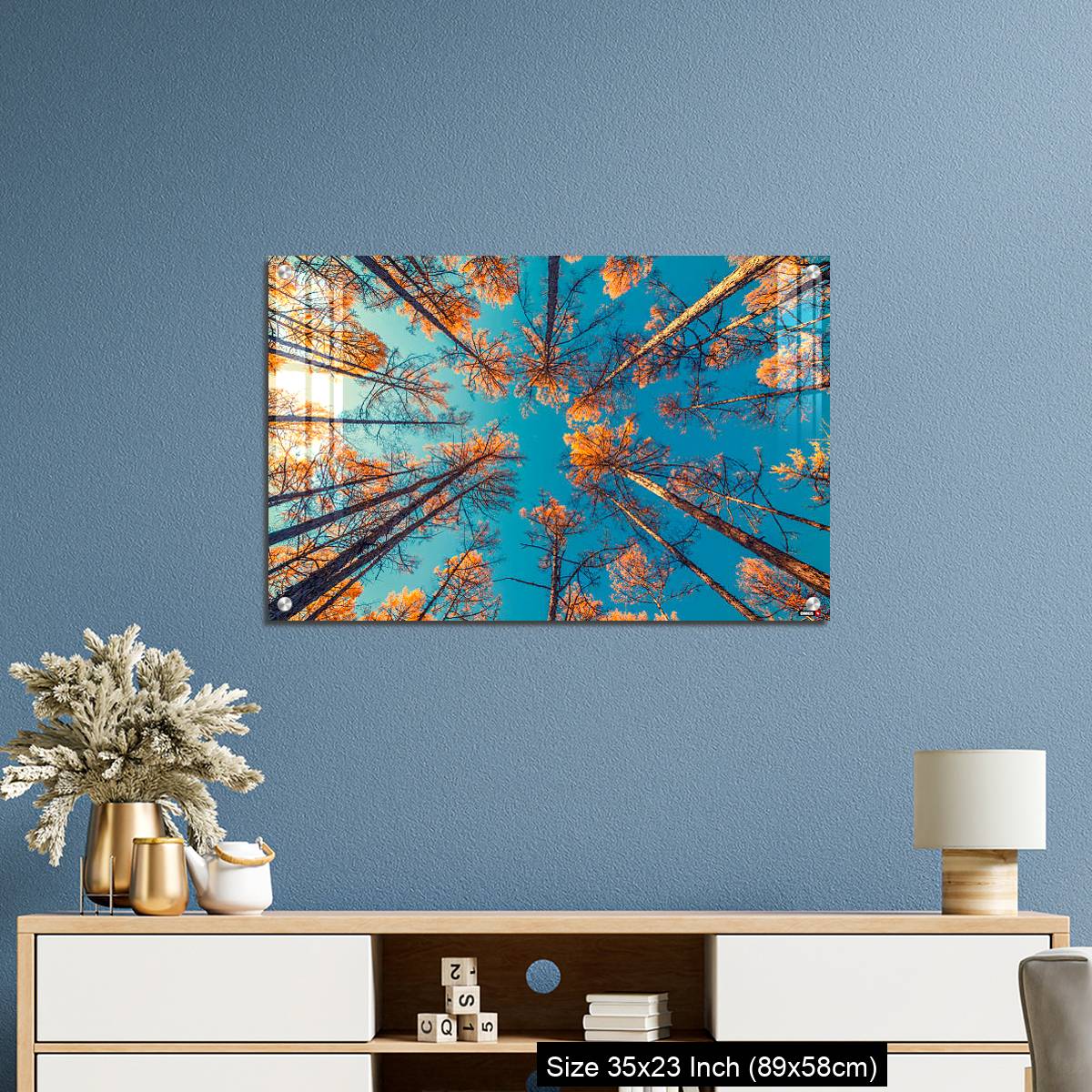 OMGs Acrylic Wall Decor – looking up at trees and clear blue sky - Image 10