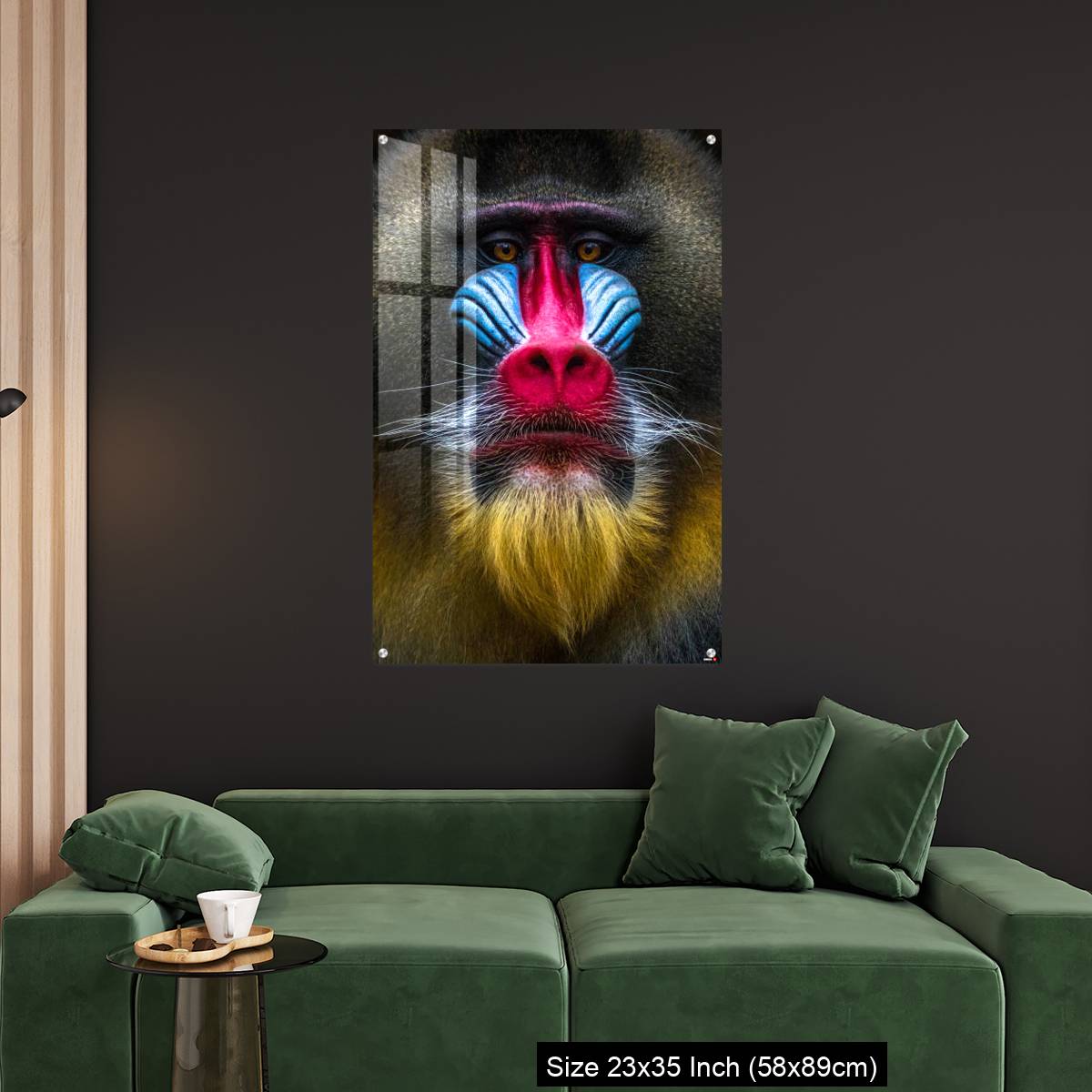 OMGs Acrylic Wall Decor – Full colors rainbow of mandrill monkey face - Image 11