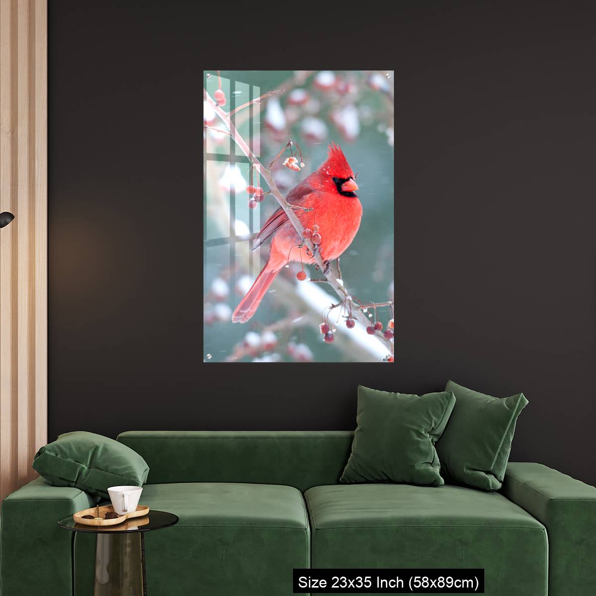 OMGs Acrylic Wall Decor – Northern Cardinal and light snow in winter - Image 11