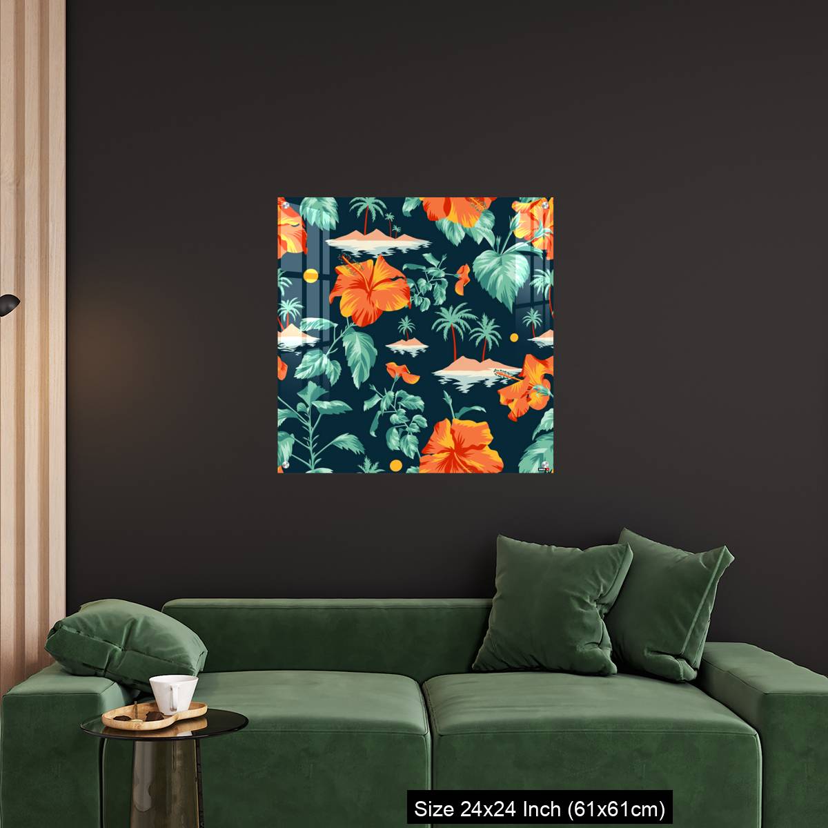 OMGs Acrylic Wall Decor – Floral seamless pattern with Chinese Hibiscus rose flowers. - Image 11