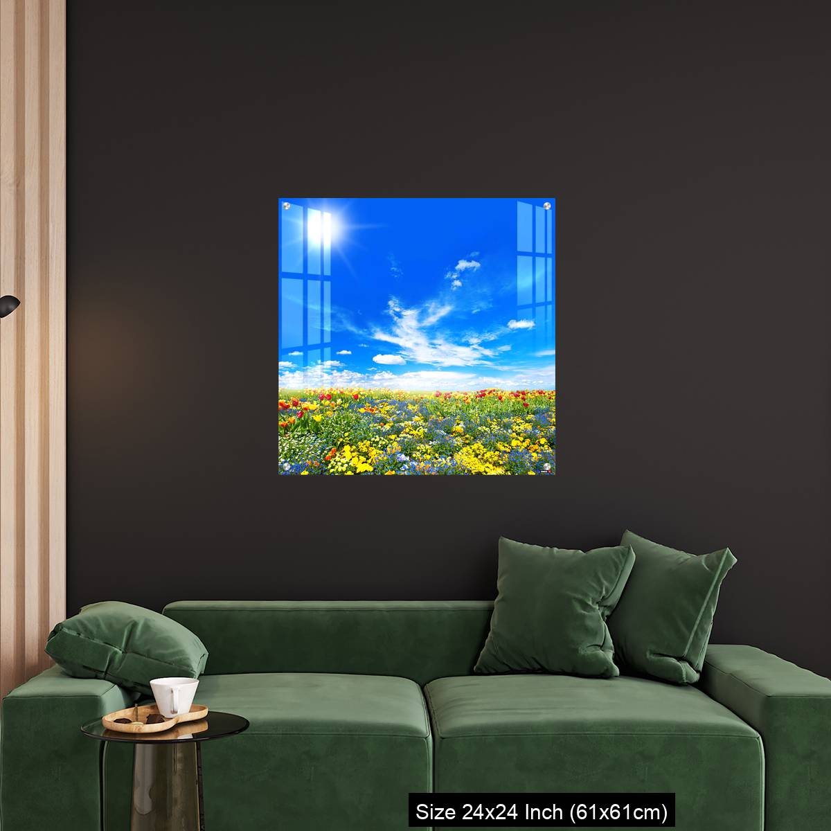 OMGs Acrylic Wall Decor – Meadow with colorful spring flowers. Tulips - Image 11