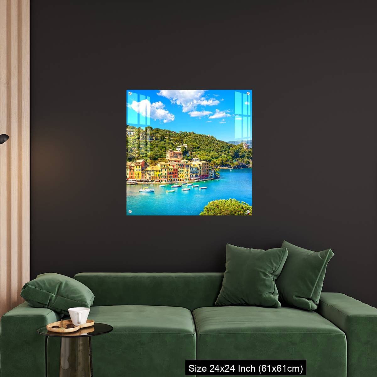 OMGs Acrylic Wall Decor – Portofino luxury village landmark, panoramic aerial view. - Image 11