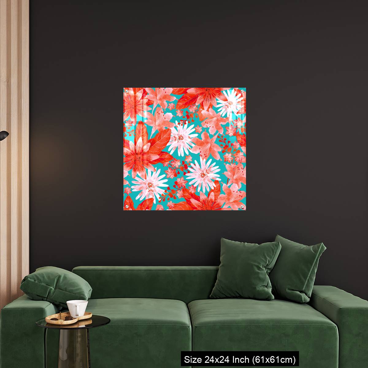 OMGs Acrylic Wall Decor – Seamless pattern with Assorted Red Flowers - Image 11
