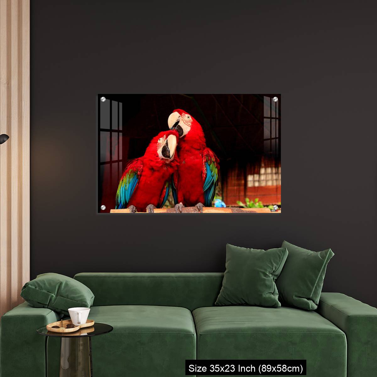 OMGs Acrylic Wall Decor – A  Macaw Bird Teasing His Friend’s Head - Image 11