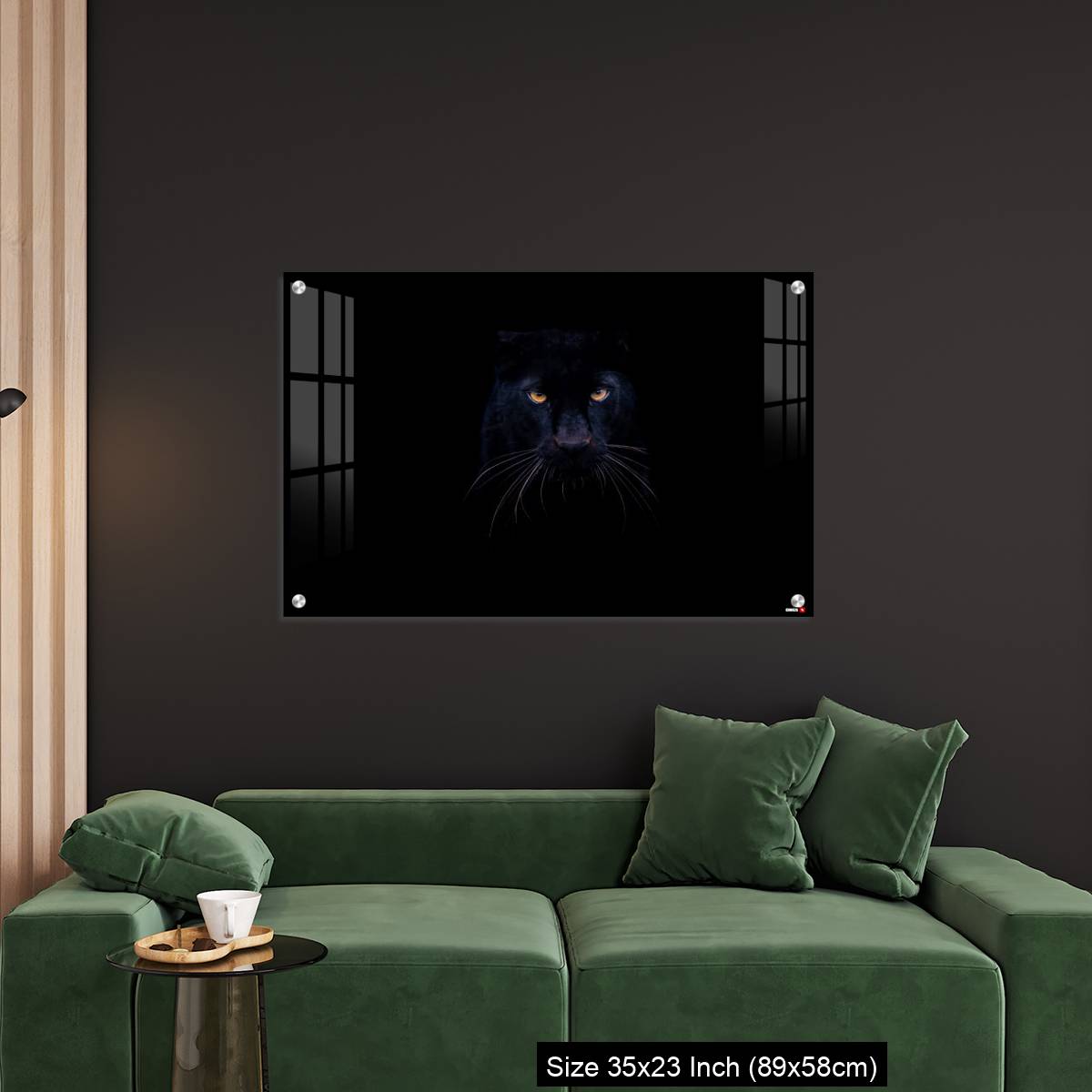 OMGs Acrylic Wall Decor – A black panther with a black background - Image 11