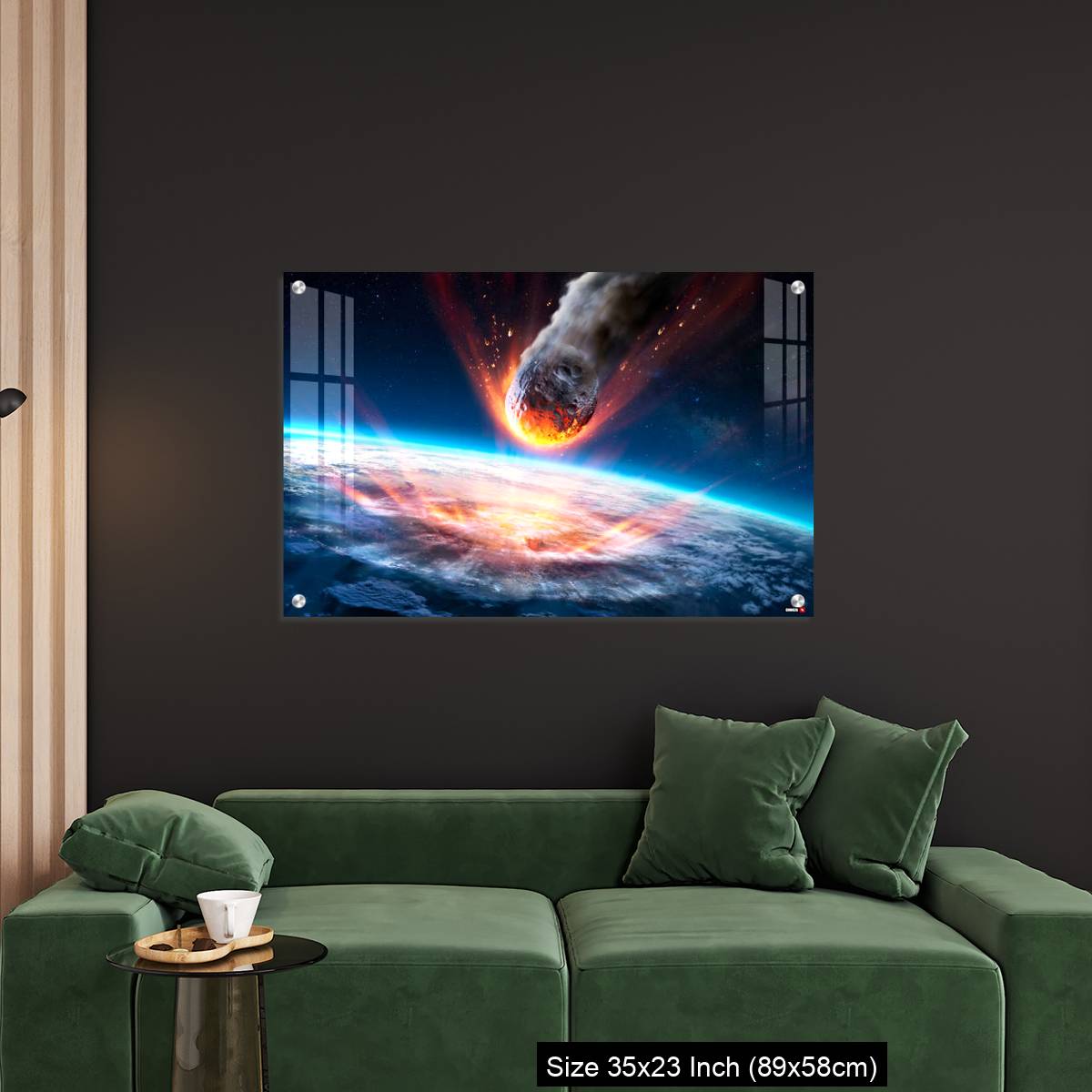 OMGs Acrylic Wall Decor – Asteroid Impact On Earth - Meteor In Collision With Planet - Image 11