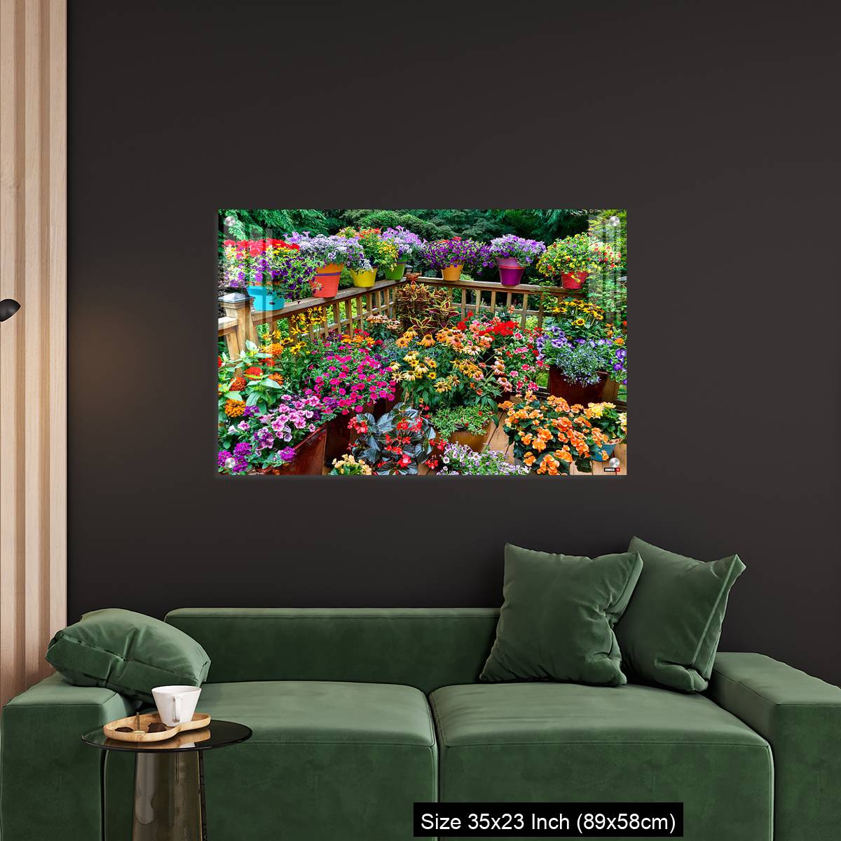 OMGs Acrylic Wall Decor – Colorful flowers and pots on deck - Image 11