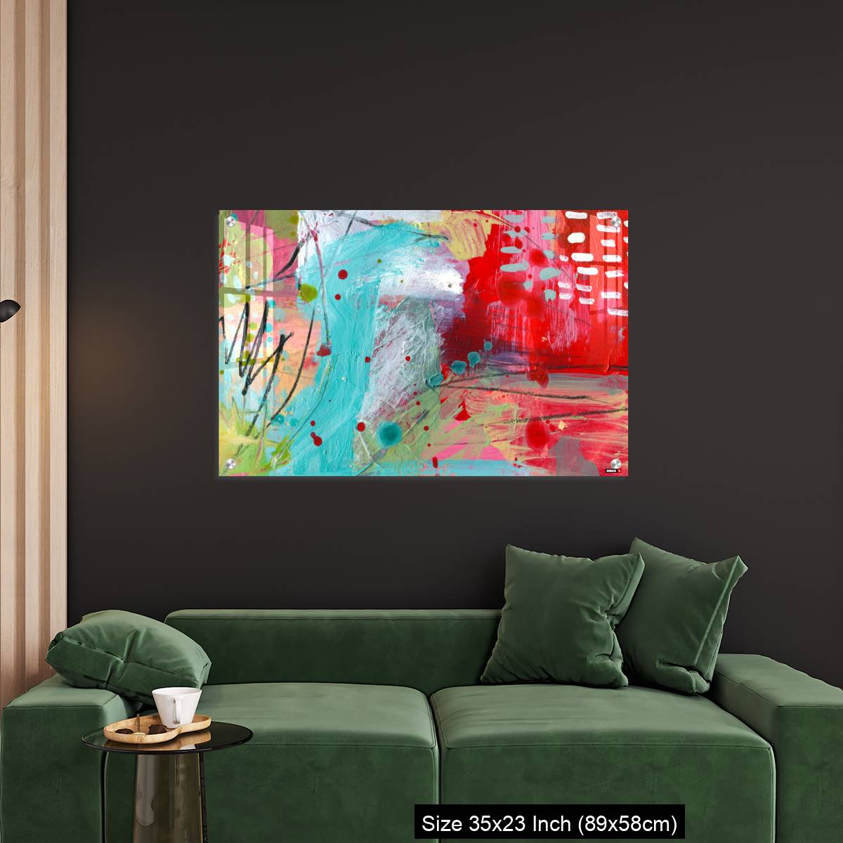 OMGs Acrylic Wall Decor – Detail of modern abstract mixed media art - Image 11