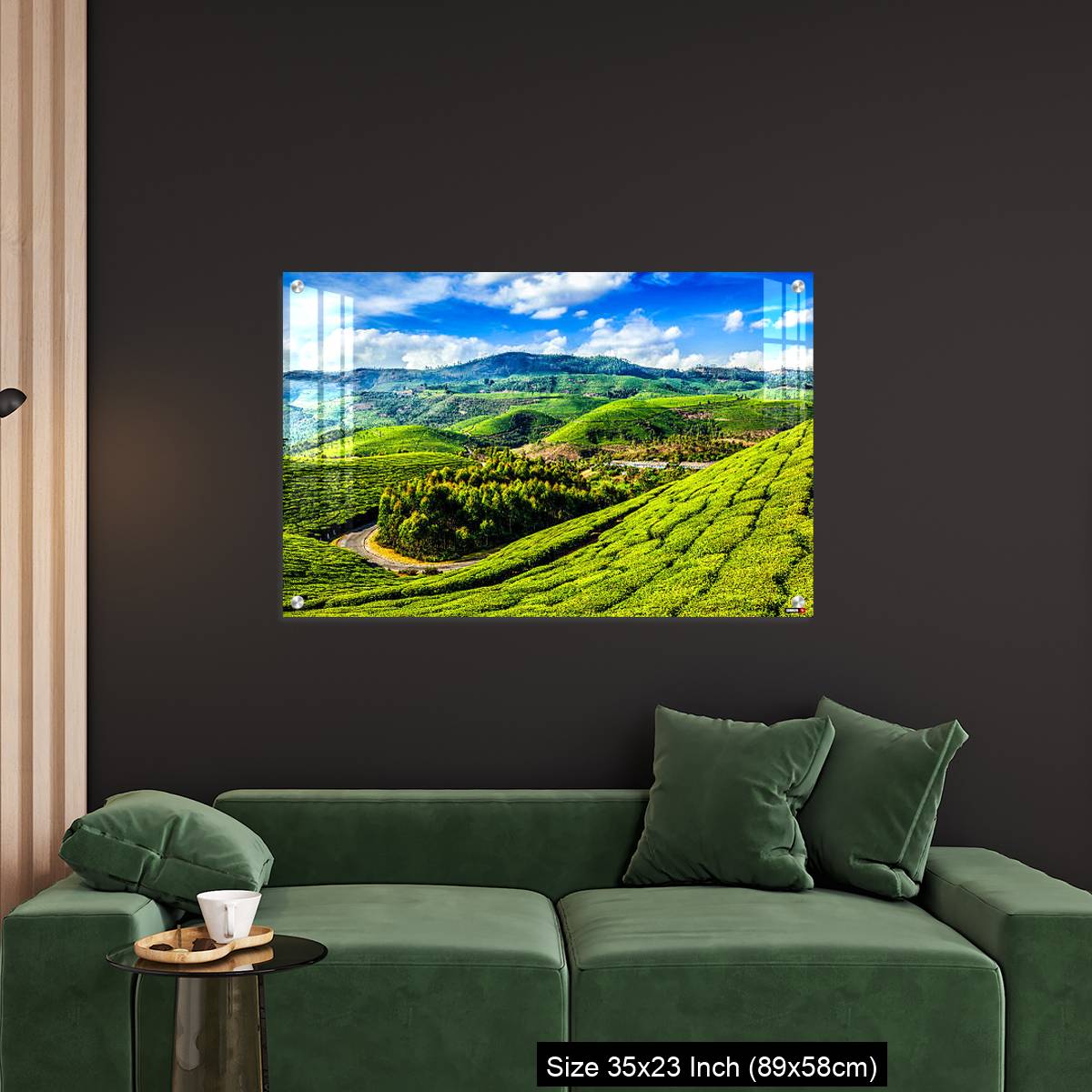 OMGs Acrylic Wall Decor – Green tea plantations in Munnar, Kerala, India - Image 11