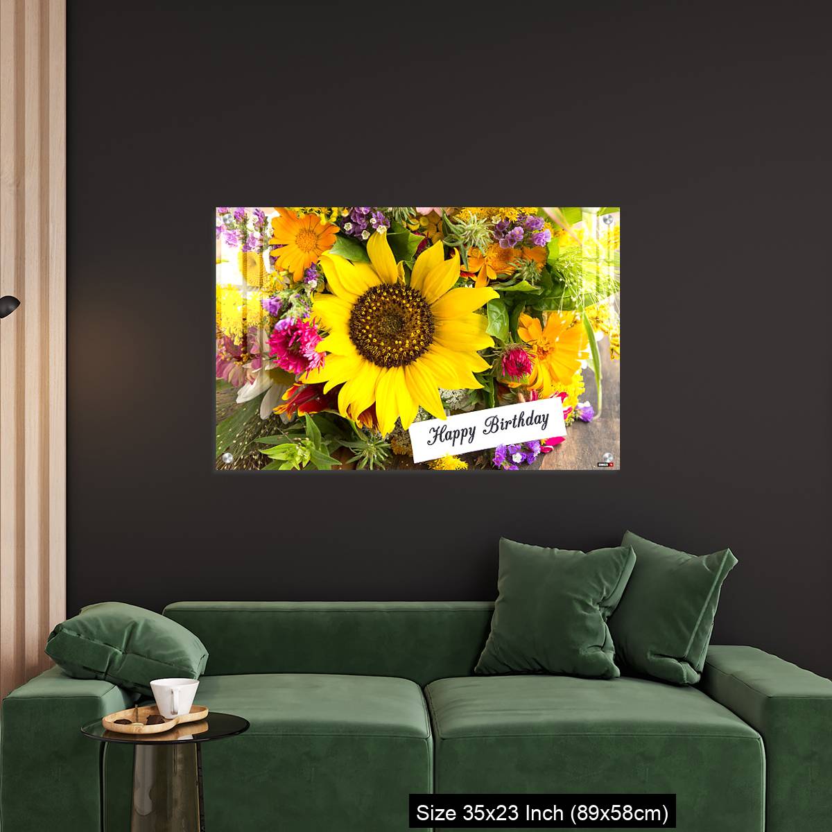 OMGs Acrylic Wall Decor – Happy Birthday Card with Bouquet of Summer Flowers - Image 11