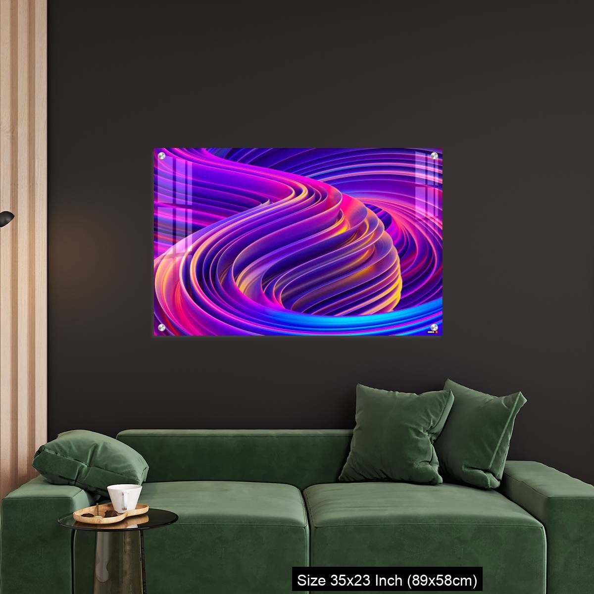 OMGs Acrylic Wall Decor – Liquid shapes abstract holographic 3D wavy background - Image 11