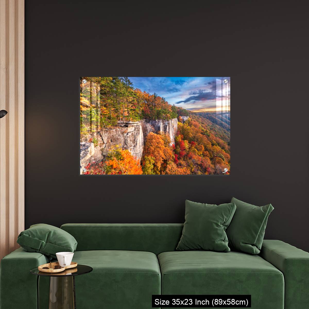 OMGs Acrylic Wall Decor – New River Gorge, West Virgnia, USA autumn morning - Image 11