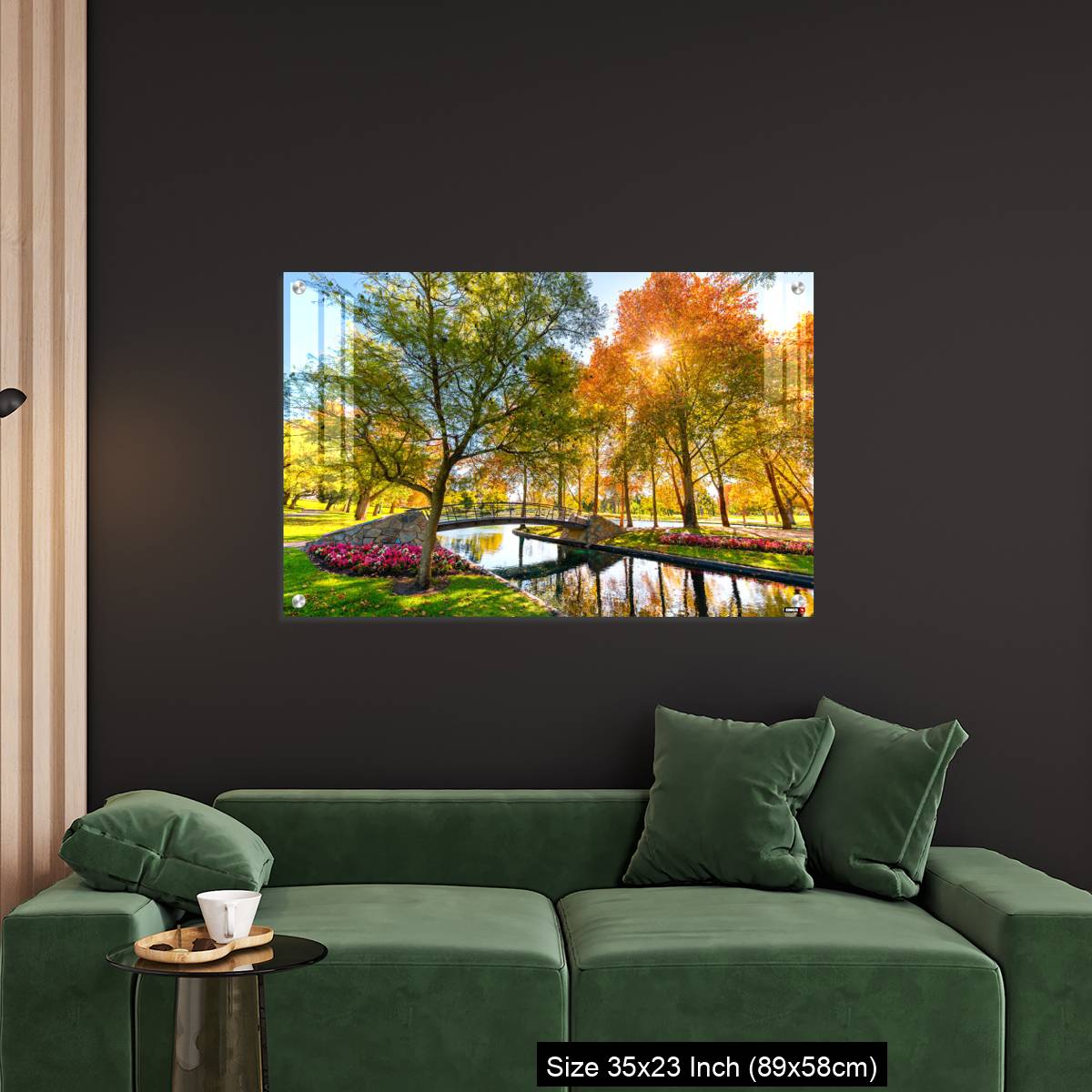 OMGs Acrylic Wall Decor – Rymill Park with bridge over the pond in Adelaide city - Image 11